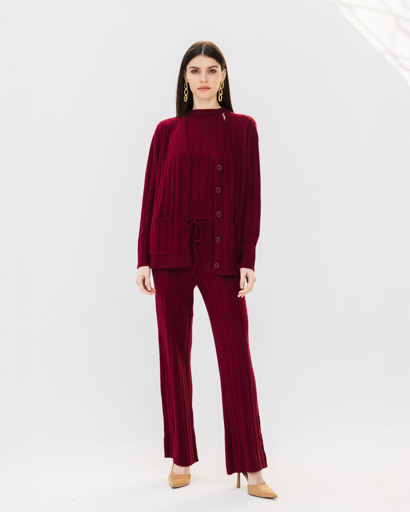The Triple Knit - Burgundy