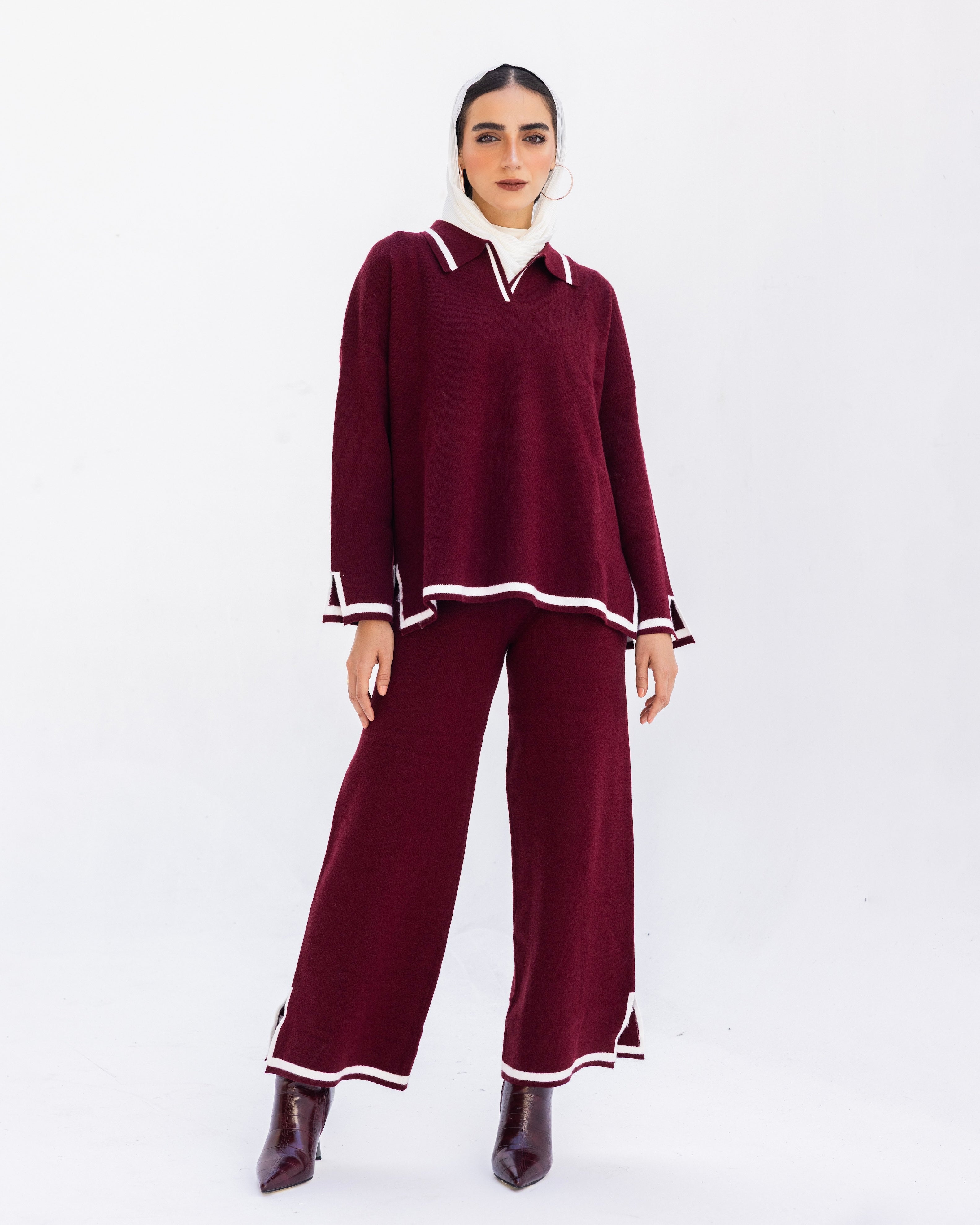 The Outline Set - Burgundy