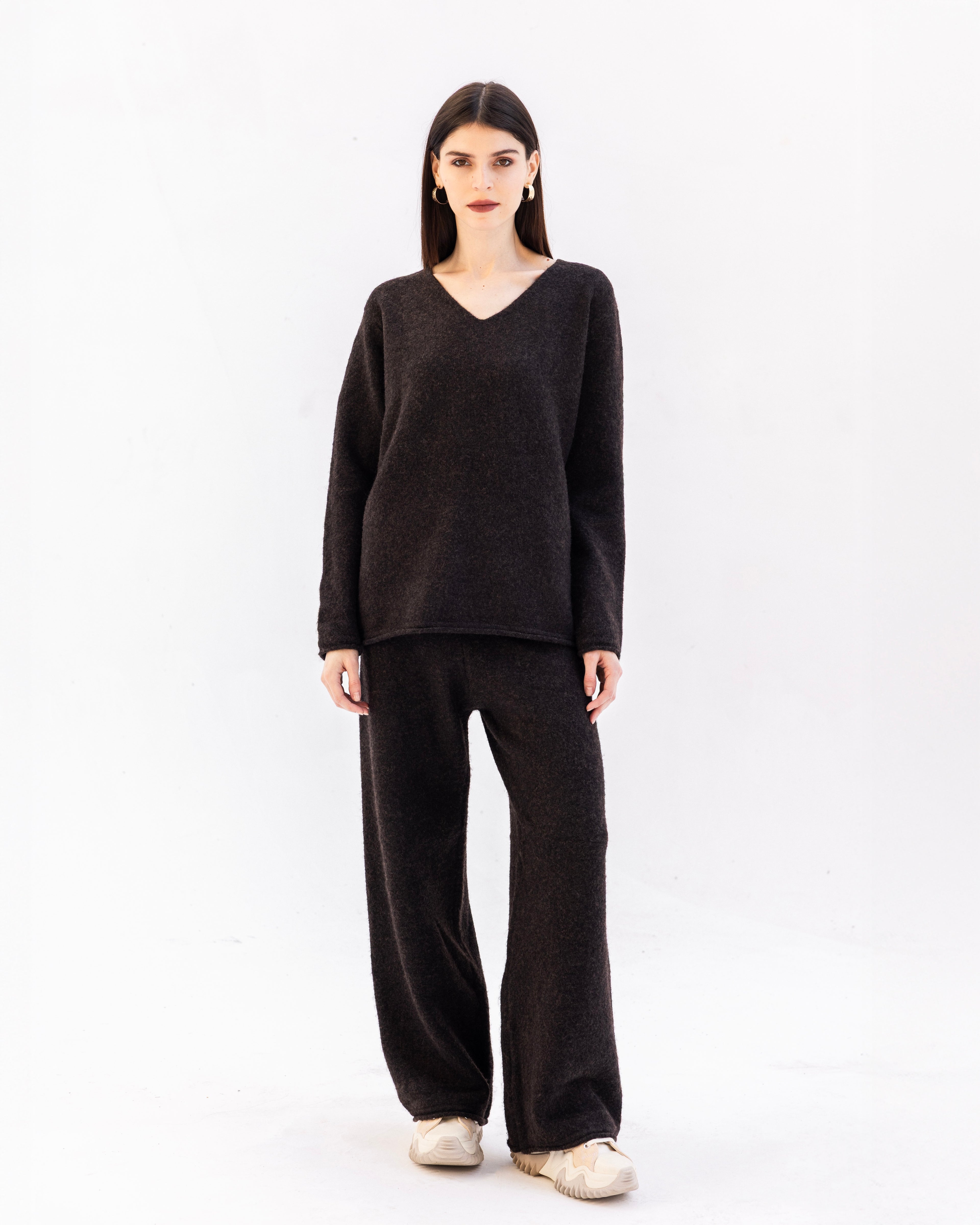 The Calm Knit Set - Brown